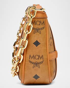 Delmy Visetos Mini Logo Chain Shoulder Bag