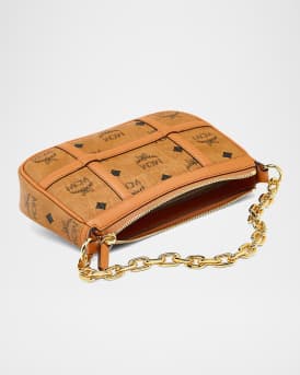 Delmy Visetos Mini Logo Chain Shoulder Bag