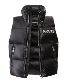 Kid's Charlee Quilted Logo Vest, Size 8-14