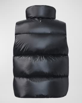 Kid's Charlee Quilted Logo Vest, Size 2-6