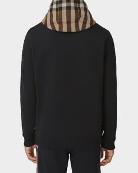 Men's Check-Hood Pullover Sweatshirt