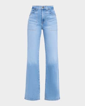 Crosbie Wide-Leg Jeans with Pocket Details
