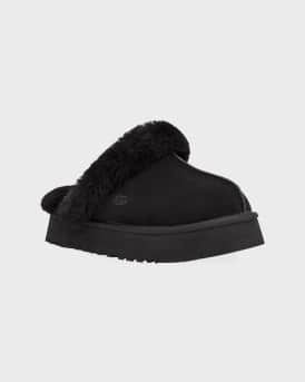 Disquette Suede & Shearling Platform Slippers