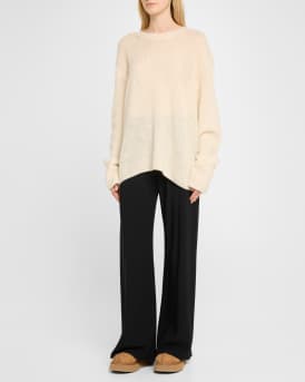 Disquette Suede & Shearling Platform Slippers