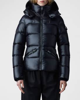 Madalyn Lustrous Light Down Jacket with Hood