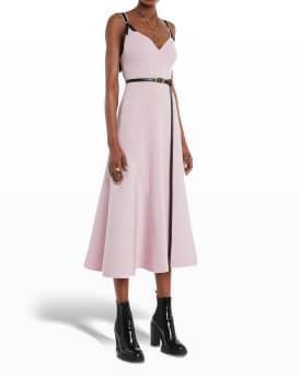 McQueen Ribbed Midi Dress | Neiman Marcus