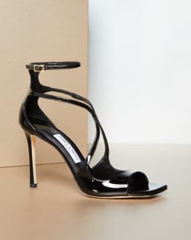 Azia Patent Ankle-Strap Sandals