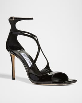Azia Patent Ankle-Strap Sandals