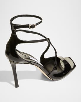 Azia Patent Ankle-Strap Sandals