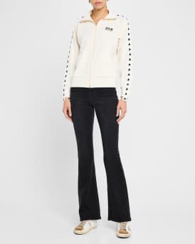 Grosgrain-Trim Tech Jersey Track Jacket