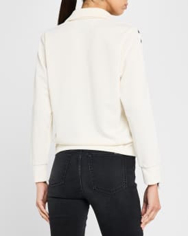 Grosgrain-Trim Tech Jersey Track Jacket