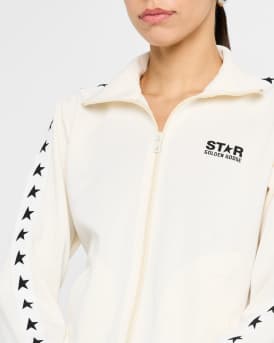Grosgrain-Trim Tech Jersey Track Jacket
