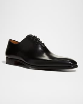Men's Cruz Square-Toe Leather Oxfords