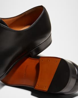 Men's Cruz Square-Toe Leather Oxfords