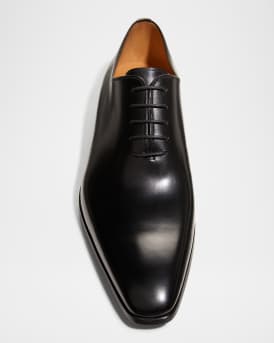 Men's Cruz Square-Toe Leather Oxfords