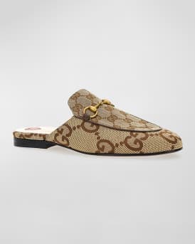 Princetown GG Canvas Loafer Mules