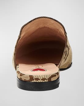 Princetown GG Canvas Loafer Mules