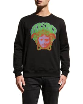 Versace Men s 70s Medusa Logo Sweatshirt Neiman Marcus