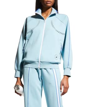 adidas by Stella McCartney Logo Perforated Track Jacket | Neiman Marcus