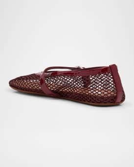 Mesh Mary Jane Ballerina Flats