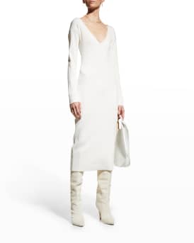 Vince ribbed v neck dress 2025