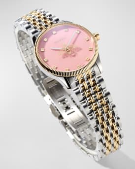 29mm Pink Dial Two-Tone Steel Bracelet Watch