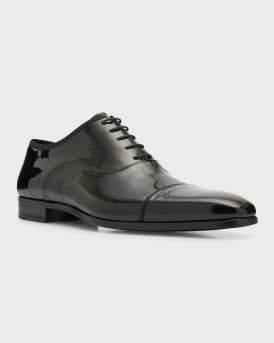 Men's Jadiel Patent Cap-Toe Oxfords