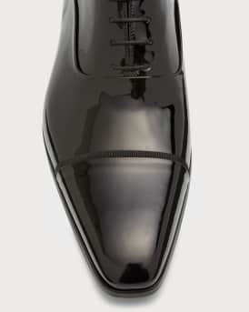 Men's Jadiel Patent Cap-Toe Oxfords