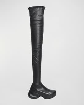 Givenchy G Lambskin Over The Knee Clog Boots Neiman Marcus