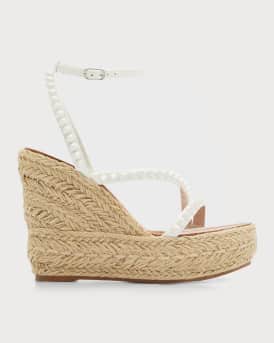 Mafaldina Spike Red Sole Wedge Espadrilles