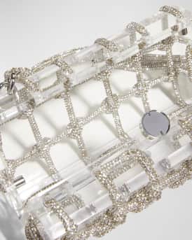 Bess Caged Embellished Box Shoulder Bag