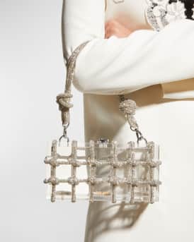 Bess Caged Embellished Box Shoulder Bag
