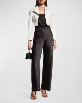 Yardley Vegan-Leather Cropped Jacket