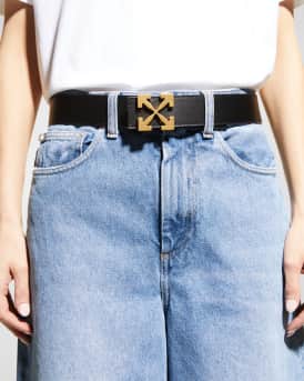 Arrow Reversible Leather Buckle Belt