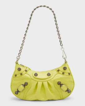 Balenciaga Crossbody Bag Le Cagole Women Leather Green Lime