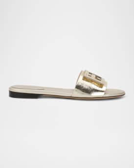 FF Tube Metallic Medallion Flat Sandals
