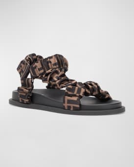 Ruched Logo Hiking Sporty Sandals