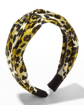 Jennifer Behr Leopard Twist Headband | Neiman Marcus display picture 1