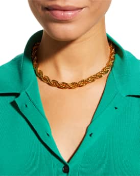 Gold Statement Rope Chain Necklace