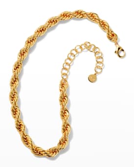 Gold Statement Rope Chain Necklace