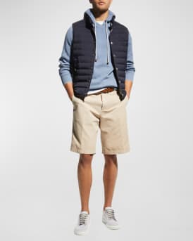 Men's Snap-Front Quilted Down Vest