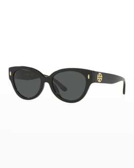 Tory Burch Logo Acetate Polyamide Cat Eye Sunglasses Neiman Marcus