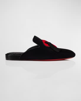 Christian Louboutin Men s Coolito Appliqu Velvet Mules Neiman