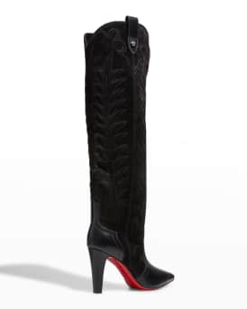 Santia Botta Mixed Leather Red Sole Boots