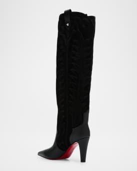 Santia Botta Mixed Leather Red Sole Boots