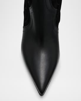 Santia Botta Mixed Leather Red Sole Boots