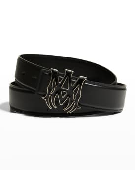 Amiri Men's M.A. Buckle Leather Belt | Neiman Marcus