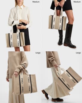 Woody Large Tote Bag in Linen