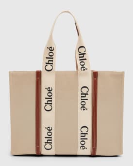 Woody Large Tote Bag in Linen