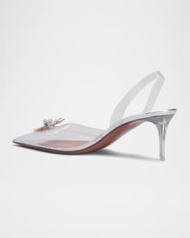Rosie Clear Bow Halter Pumps